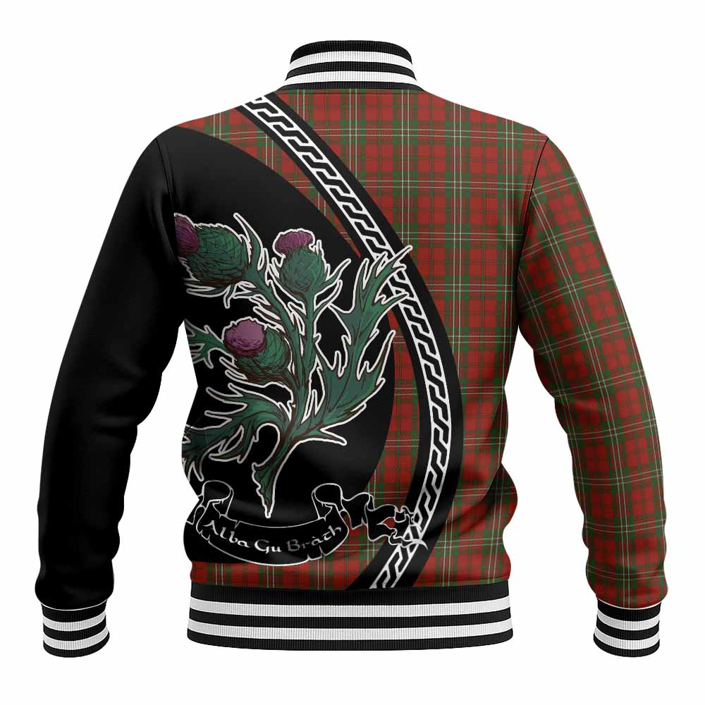 Scott Family Crest Tartan Baseball Jacket Alba Thistle Inspired - Tartan Vibes Clothing