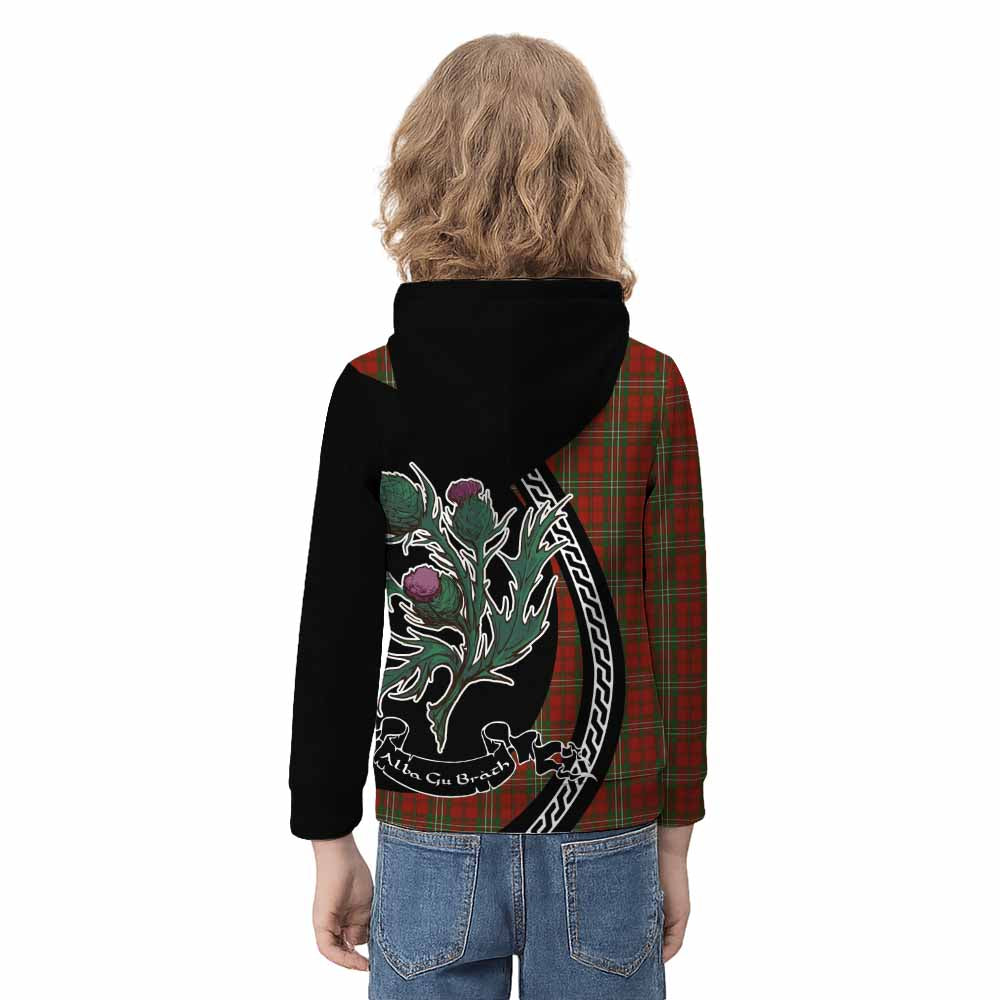 Scott Family Crest Tartan Kid Hoodie Alba Thistle Inspired - Tartan Vibes Clothing