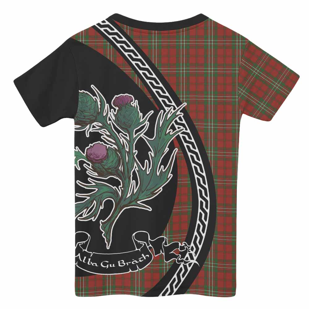 Scott Family Crest Tartan Kid T-shirt Alba Thistle Inspired - Tartan Vibes Clothing