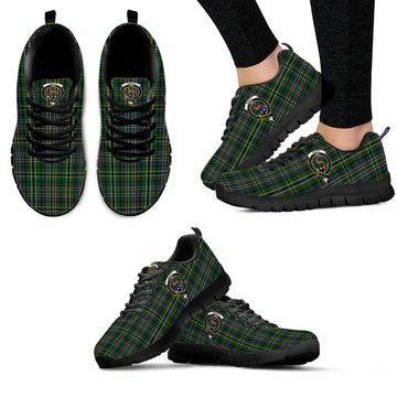 Scott Green Tartan Sneakers with Family Crest