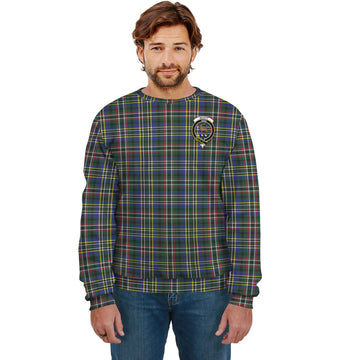 Scott Green Modern Tartan Sweatshirt with Family Crest