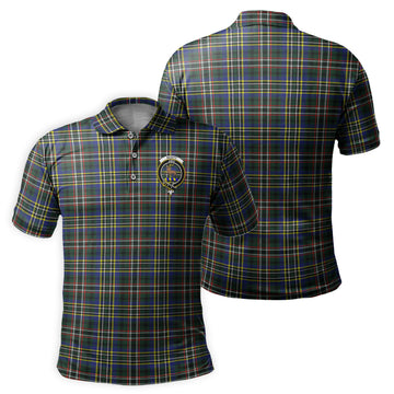 Scott Green Modern Tartan Men's Polo Shirt with Family Crest
