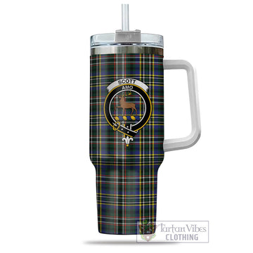 Scott Green Modern Tartan and Family Crest Tumbler with Handle