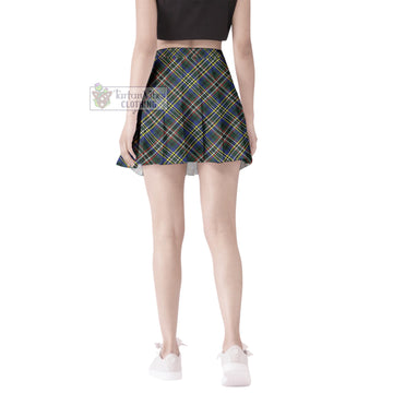 Scott Green Modern Tartan Women's Plated Mini Skirt