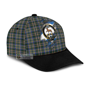 Scott Green Modern Tartan Classic Cap with Family Crest In Me Style