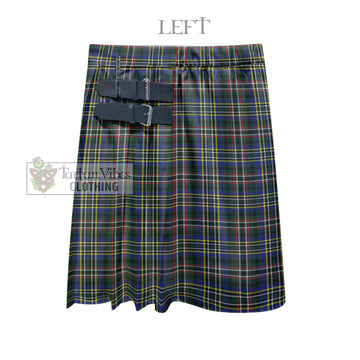 Scott Green Modern Tartan Men's Pleated Skirt - Fashion Casual Retro Scottish Kilt Style