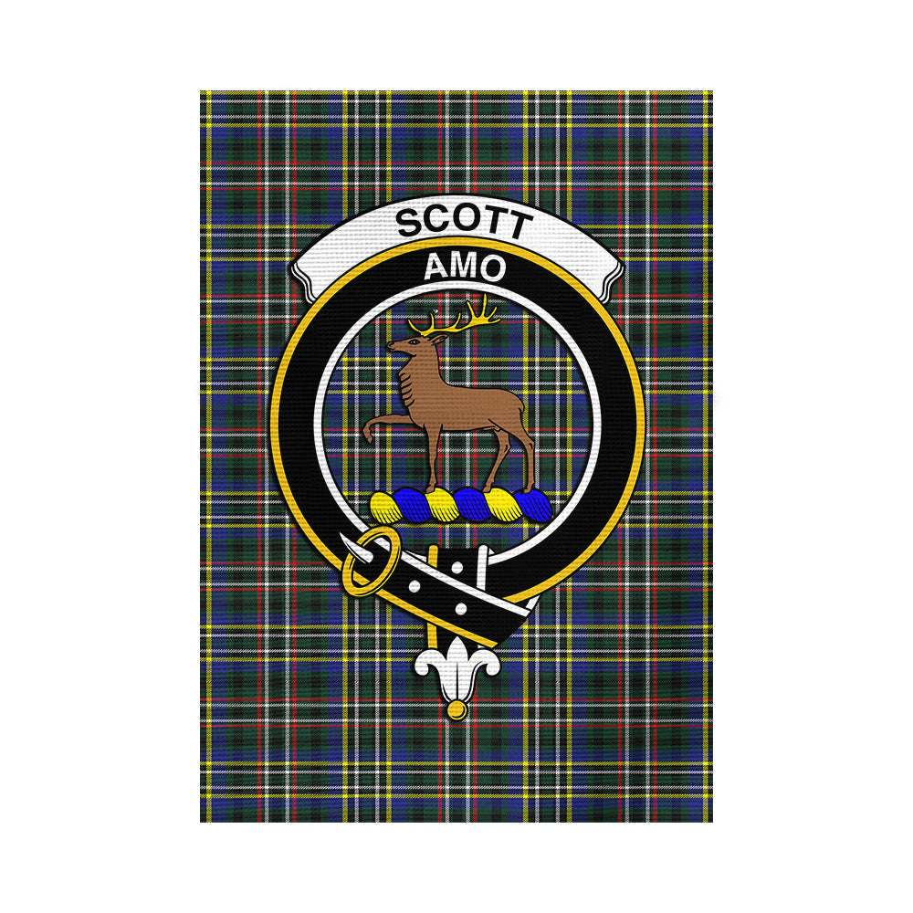 scott-green-modern-tartan-flag-with-family-crest