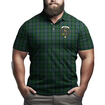 Scott Hunting Tartan Men's Polo Shirt with Family Crest