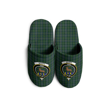 Scott Hunting Tartan Home Slippers with Family Crest