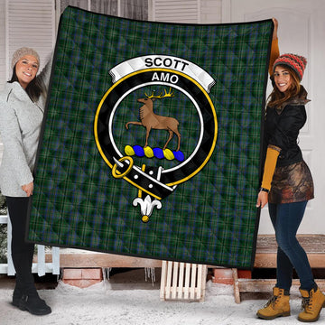 scott-hunting-tartan-quilt-with-family-crest