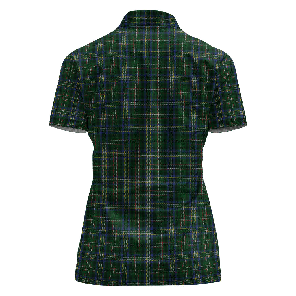 scott-hunting-tartan-polo-shirt-with-family-crest-for-women