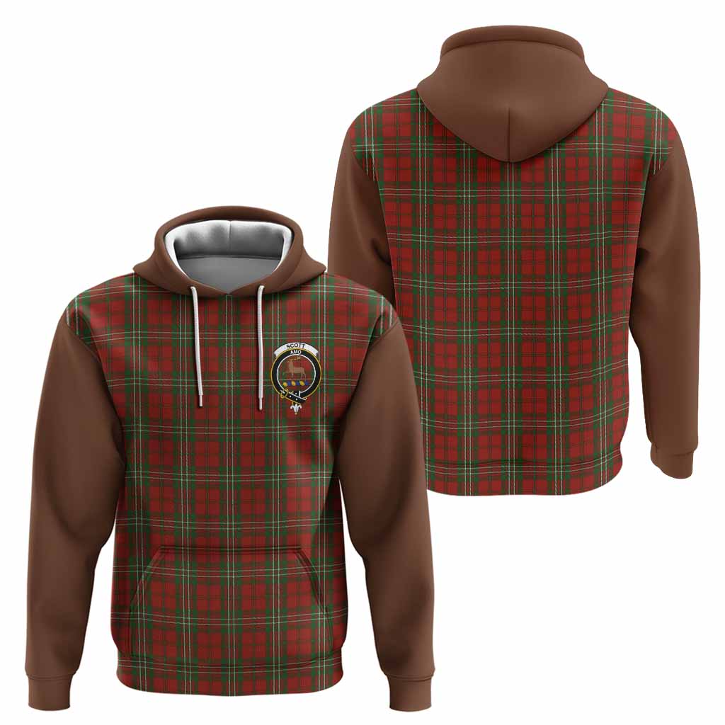 Scott Tartan Accent Hoodie with Family Crest