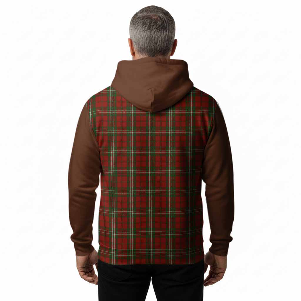 Scott Tartan Accent Hoodie with Family Crest