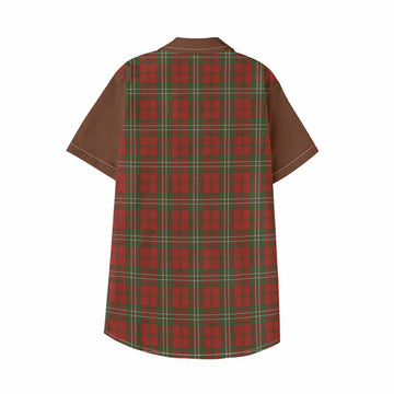 Scott Tartan Accent Kid Hawaiian Shirt with Family Crest