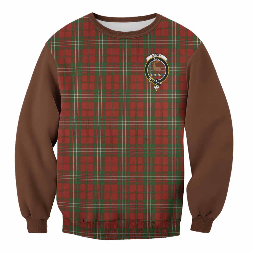 Scott Tartan Accent Sweatshirt with Family Crest