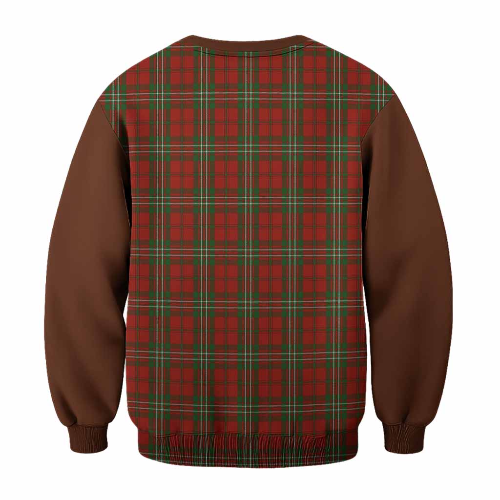 Scott Tartan Accent Sweatshirt with Family Crest