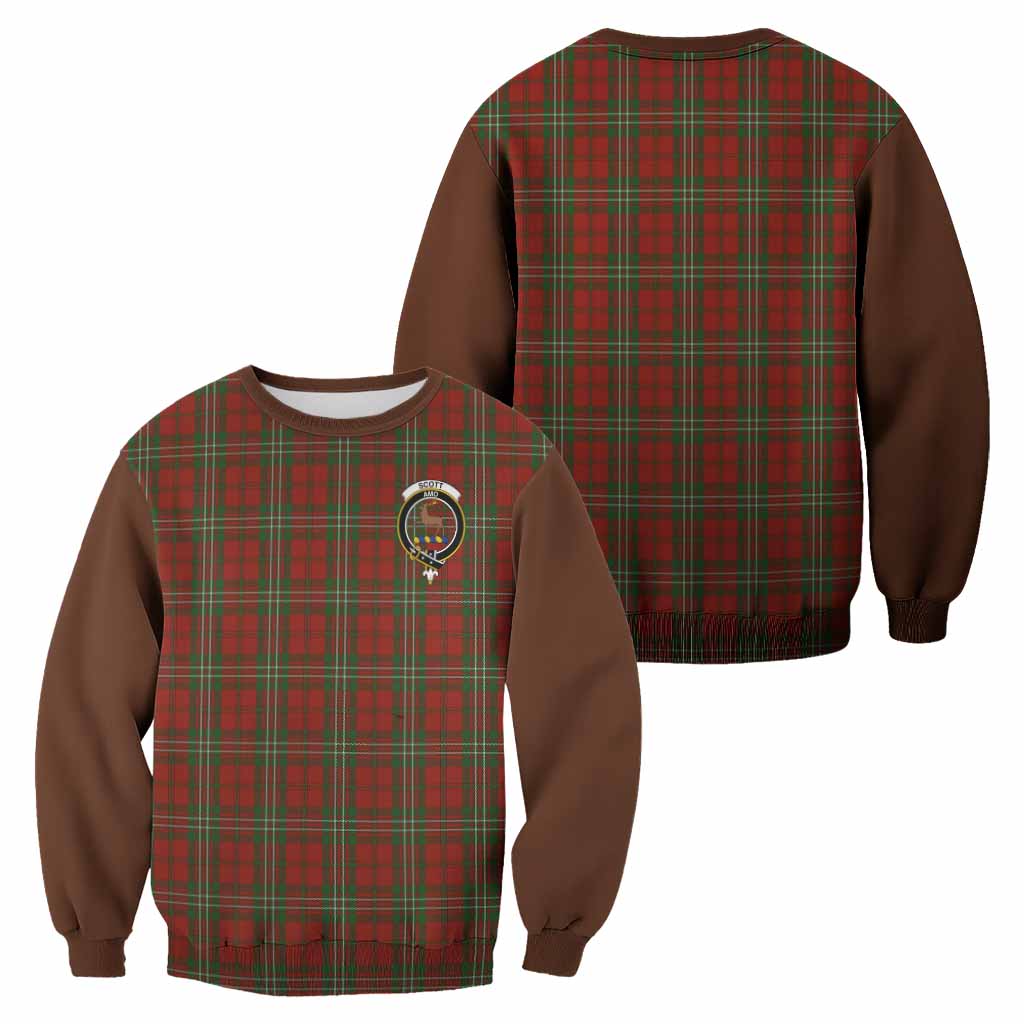 Scott Tartan Accent Sweatshirt with Family Crest