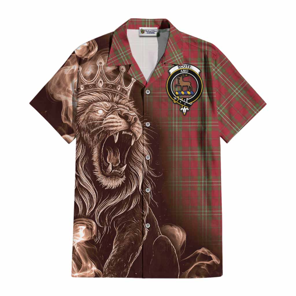 Scott Tartan Cotton Hawaiian Shirt Roaring Lion Heritage