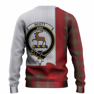 Scott Tartan Crest Christmas Christmas Ugly Sweater Highland Cow Bagpipes Coquette Bow Style