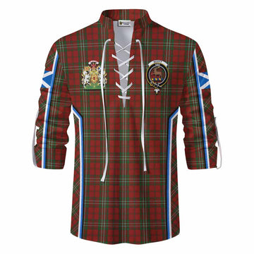 Scott Tartan Crest Ghillie Kilt Shirt Scotland Coat of Arm Flag Style - Tartan Vibes Clothing