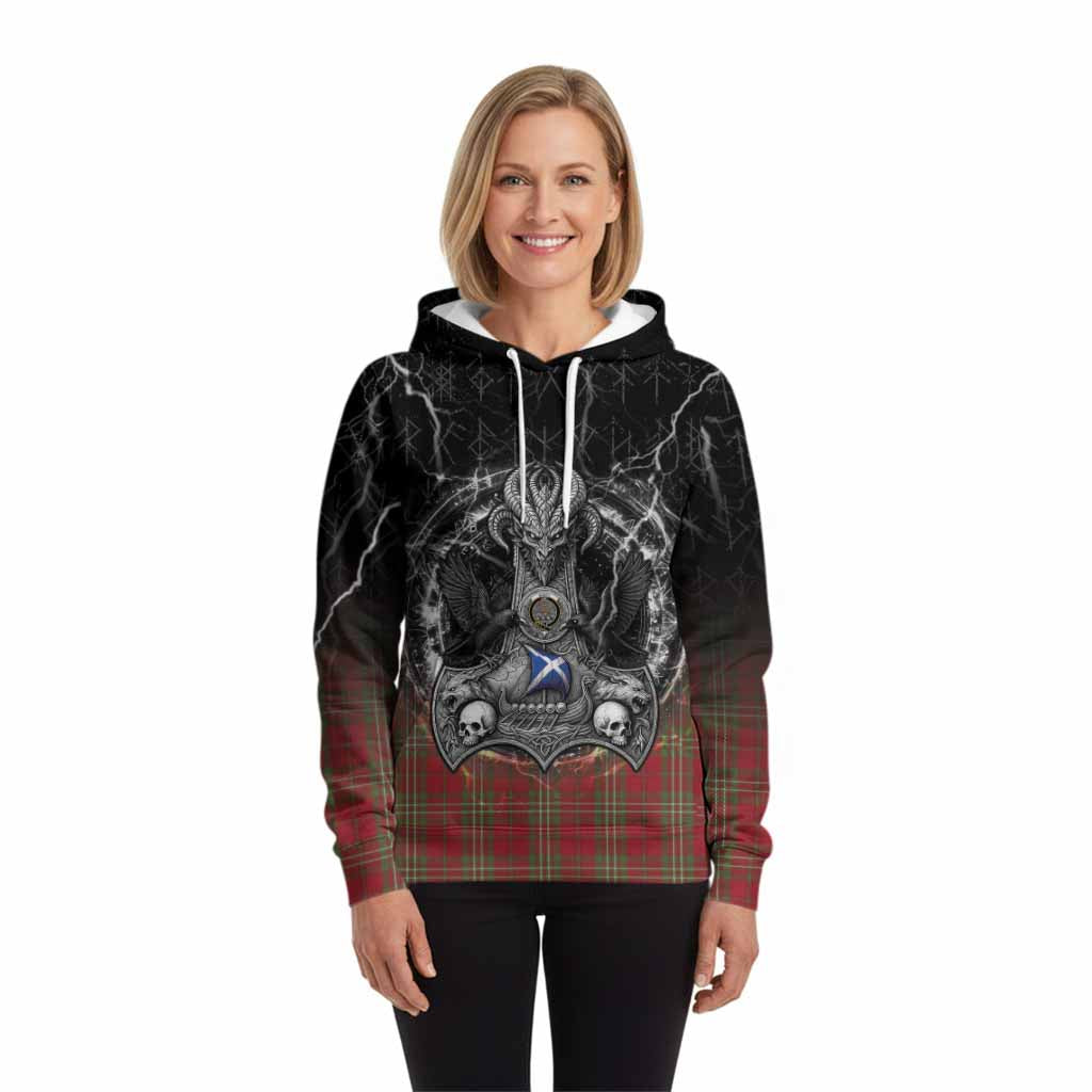 Scott Tartan Crest Hoodie Celtic Odin's Raven Legacy