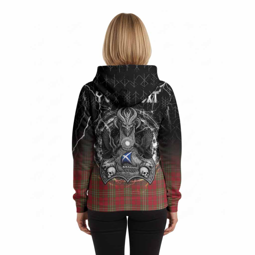 Scott Tartan Crest Hoodie Celtic Odin's Raven Legacy