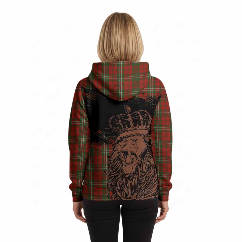 Scott Tartan Crest Hoodie Crowned Lion Heritage Style
