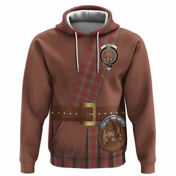 Scott Tartan Crest Hoodie Kilt Costume Style