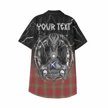 Scott Tartan Crest Kid Hawaiian Shirt Celtic Odin's Raven Legacy