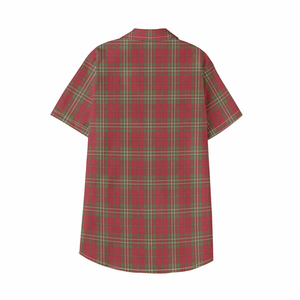 Scott Tartan Crest Kid Hawaiian Shirt Ferocious Lion Style