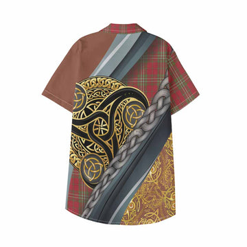 Scott Tartan Crest Kid Hawaiian Shirt Scottish Triskele Celtic
