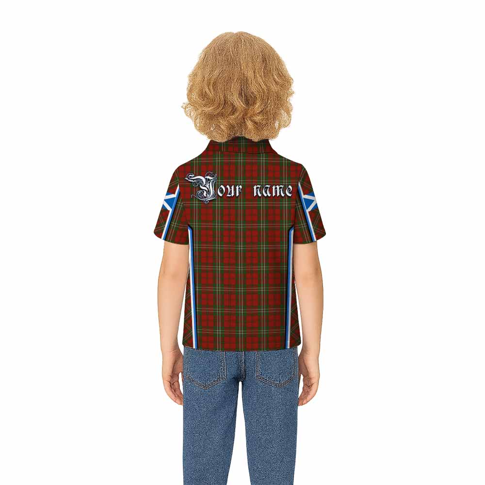 Scott Tartan Crest Kid Polo Shirt Scotland Coat of Arm Flag Style - Tartan Vibes Clothing
