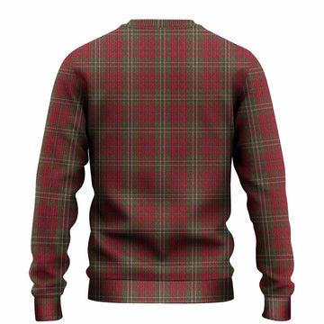Scott Tartan Crest Knitted Sweater Ferocious Lion Style
