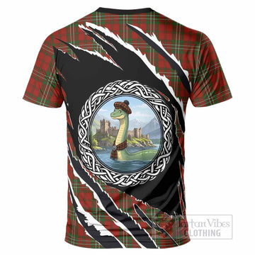 Scott Tartan Crest Loch Ness Monster T-Shirt Celtic Knot Nessie Art