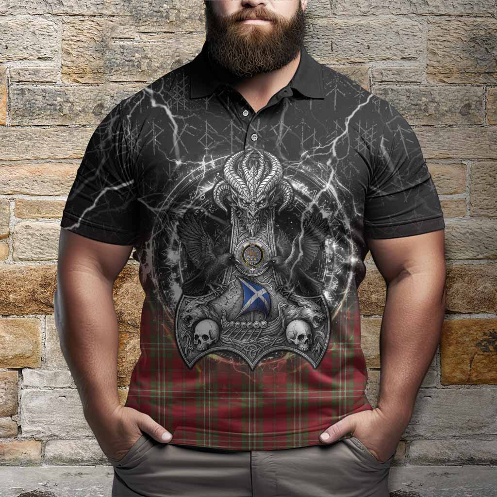 Scott Tartan Crest Polo Shirt Celtic Odin's Raven Legacy