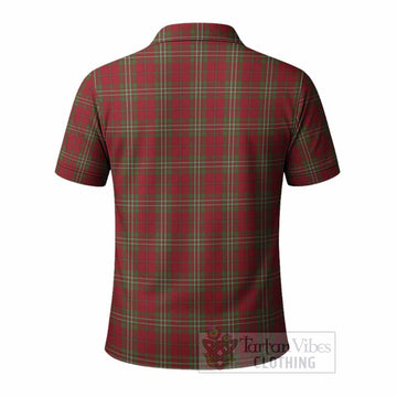 Scott Tartan Crest Polo Shirt Ferocious Lion Style