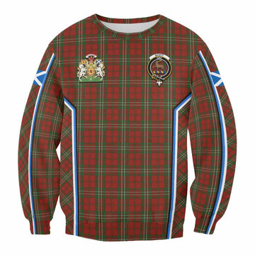 Scott Tartan Crest Sweatshirt Scotland Coat of Arm Flag Style