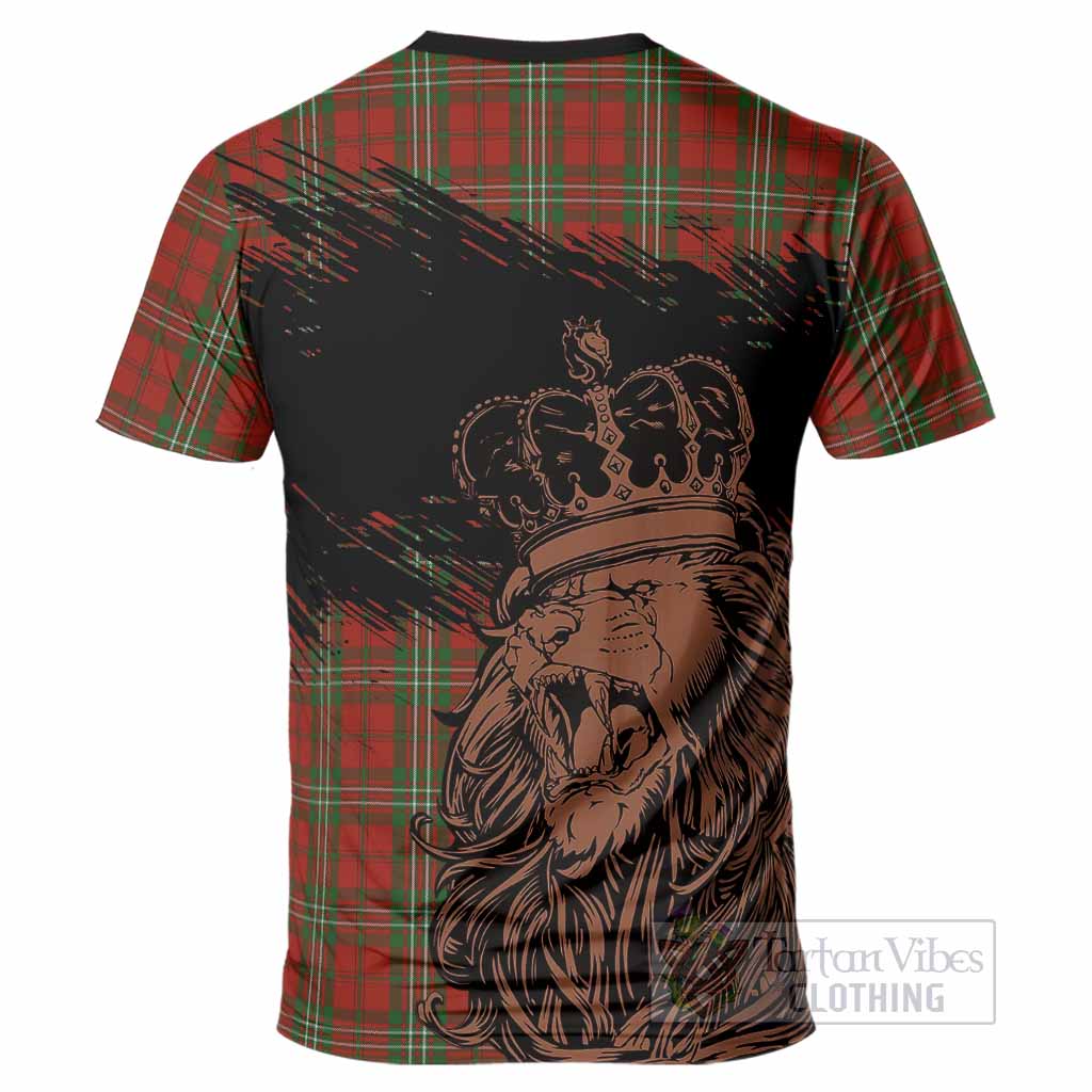 Scott Tartan Crest T-Shirt Crowned Lion Heritage Style