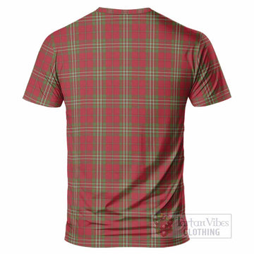 Scott Tartan Crest T-Shirt Ferocious Lion Style