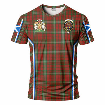 Scott Tartan Crest T-shirt Scotland Coat of Arm Flag Style - Tartan Vibes Clothing