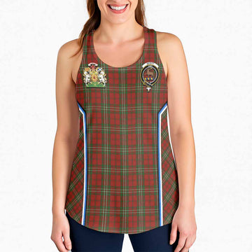 Scott Tartan Crest Women Racerback Tanks Scotland Coat of Arm Flag Style - Tartan Vibes Clothing