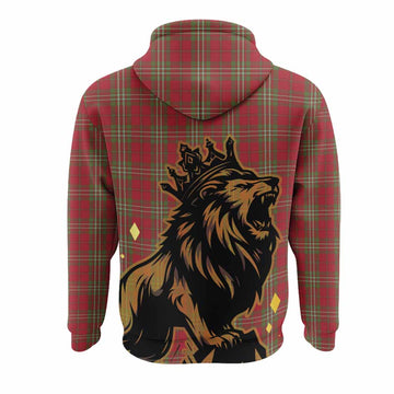 Scott Tartan Family Crest Hoodie Crowned Lion Roaring