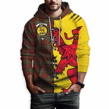 Scott Tartan Family Crest Hoodie Lion Rampant Honor