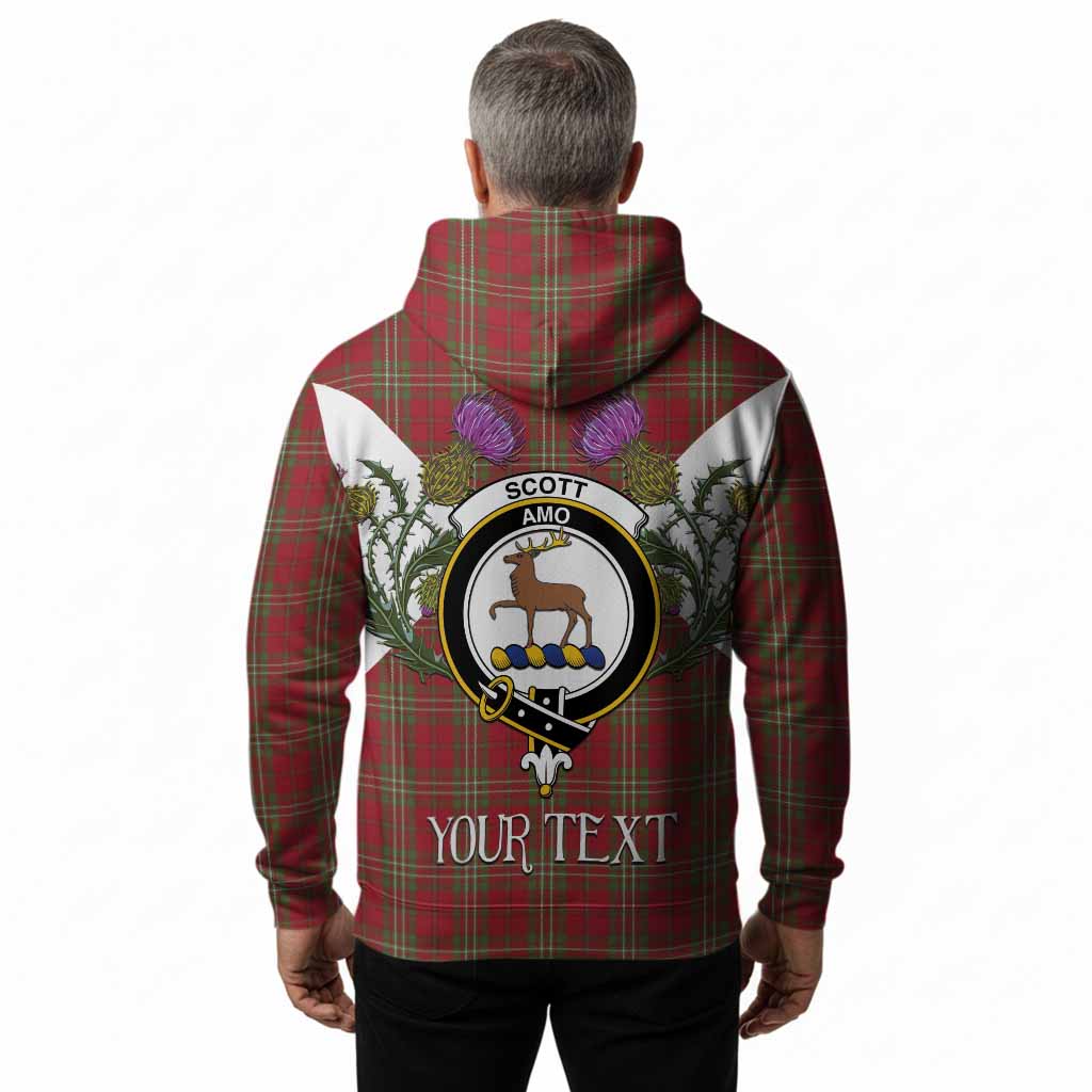 Scott Tartan Family Crest Hoodie Scottish Burns Night Thistle Floral