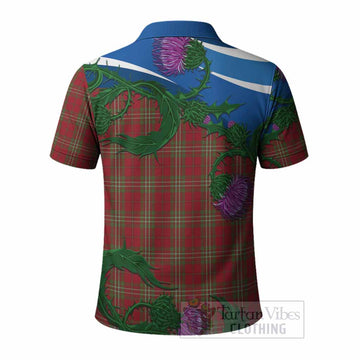 Scott Tartan Family Crest Polo Shirt Thistle in Minimalism