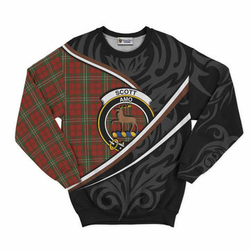 Scott Tartan Family Crest Sweatshirt Celtic Scottish Thistle Floral