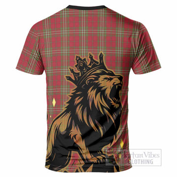 Scott Tartan Family Crest T-Shirt Crowned Lion Roaring