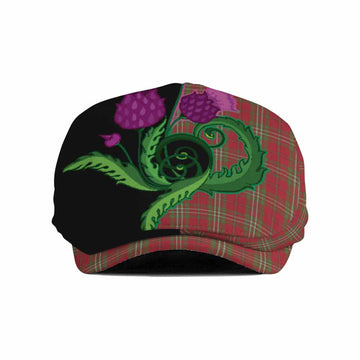 Scott Tartan Flat Cap, Jeff Cap Traditional Scottish Thistle