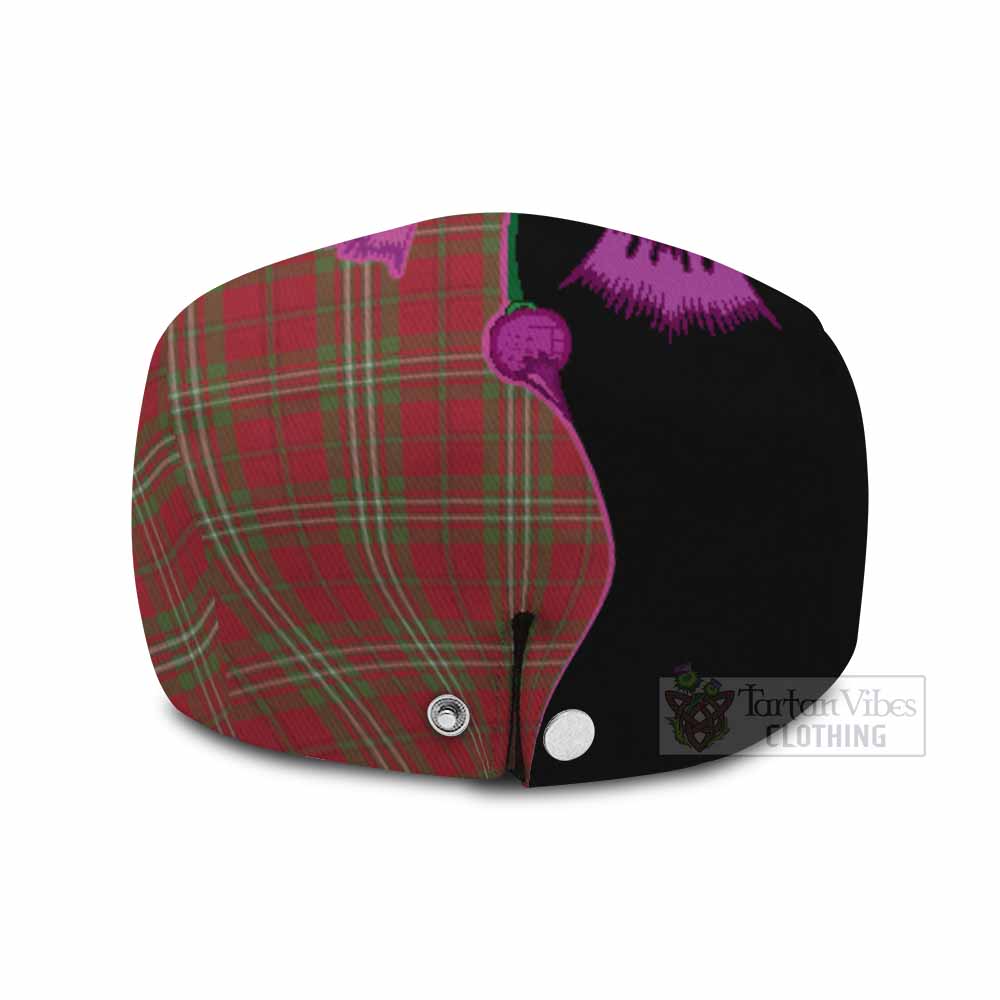 Scott Tartan Flat Cap, Jeff Cap Traditional Scottish Thistle
