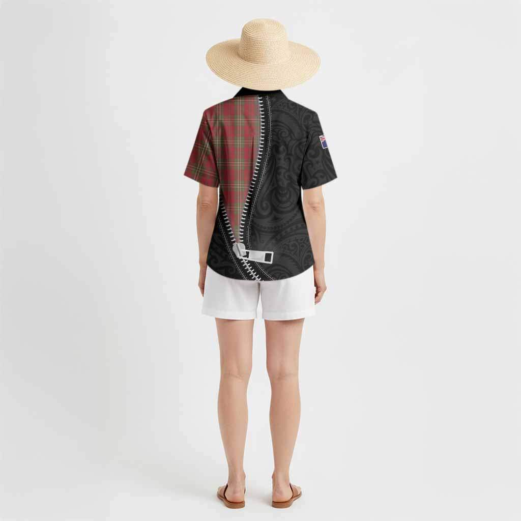Scott Tartan Hawaiian Shirt New Zealand Pattern Unique Zipper Stylized